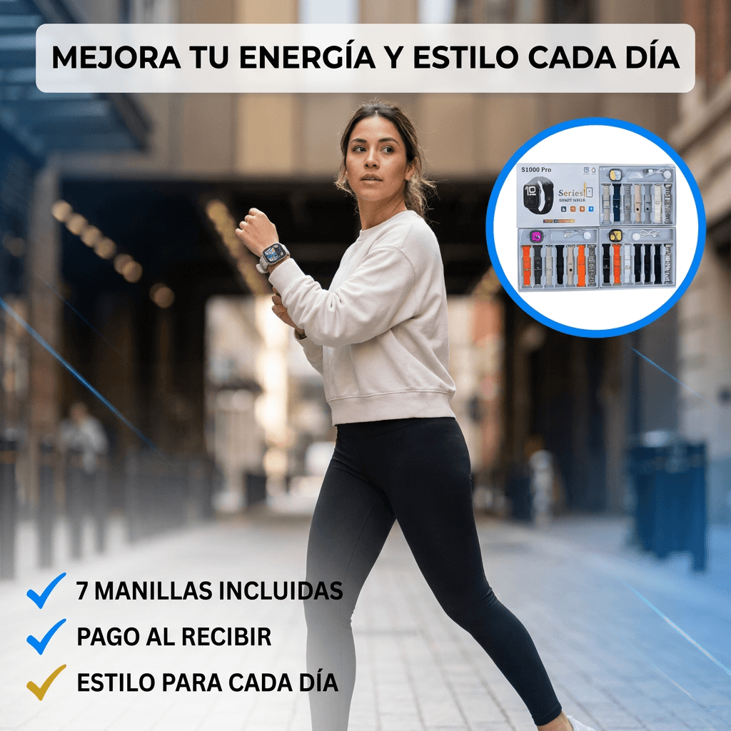 Reloj inteligente S1000 Pro - KIT 7 en 1