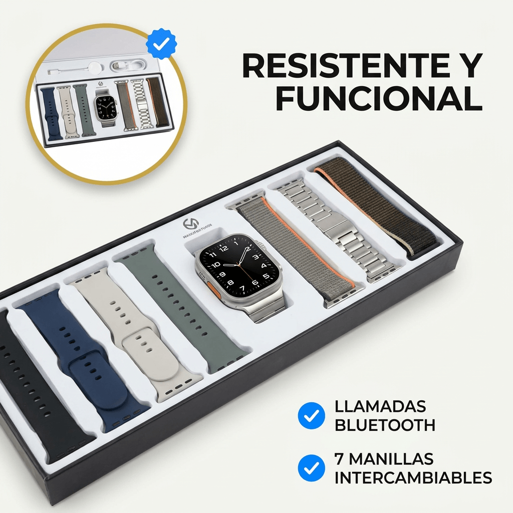 Reloj inteligente S1000 Pro - KIT 7 en 1