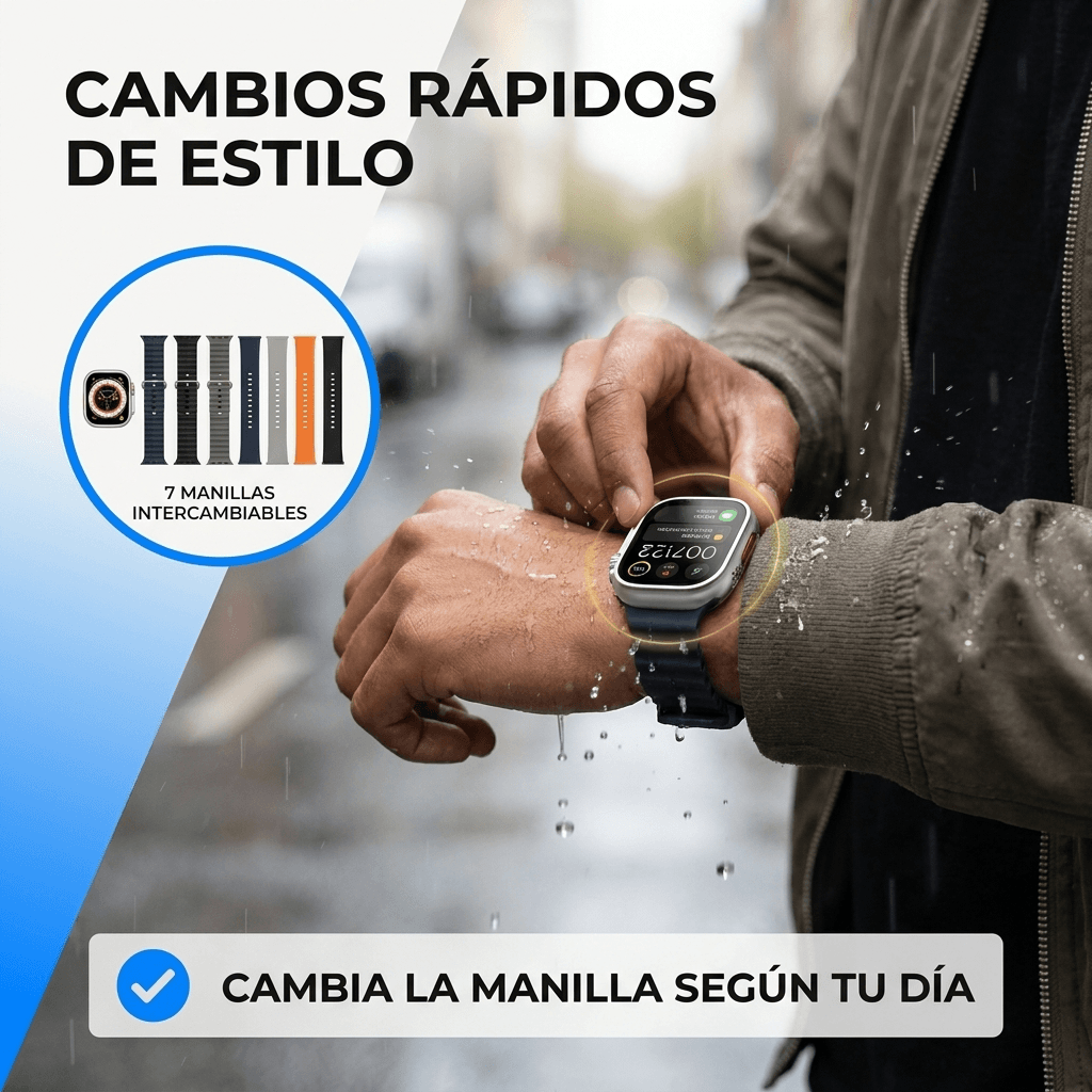 Reloj inteligente S1000 Pro - KIT 7 en 1